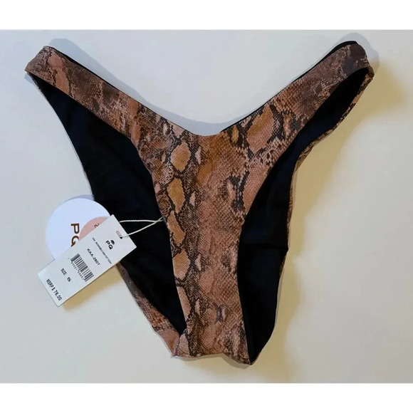 PQ KAA Reversible High Cut Teeny Bikini Bottom Small SM S NWT - Picture 4 of 6